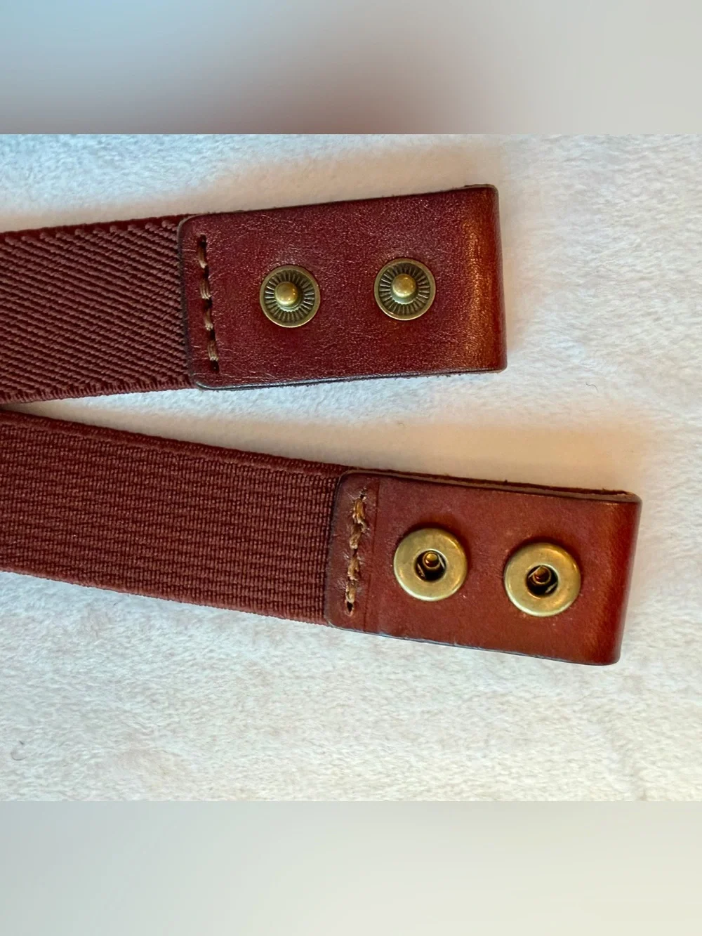 Leather Leaf Motif Waist Belt or Laurel Headband, adjustable, brown, EUC, 29-34